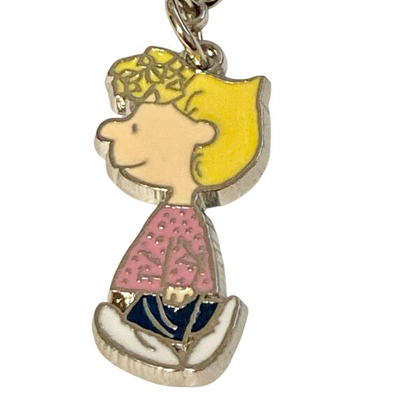 Peanuts Snoopy Sally Brown Clip On Charm Zipper Pull Purse Charm Signed Enamel - Picture 2 of 8